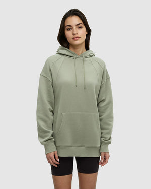 Green-TreeFleece-Oversized-Hoodie *Model is 5'11", wearing size S