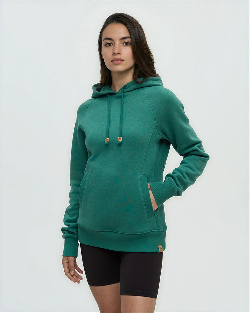 Green-TreeFleece-Rib-Panel-Raglan-Hoodie
