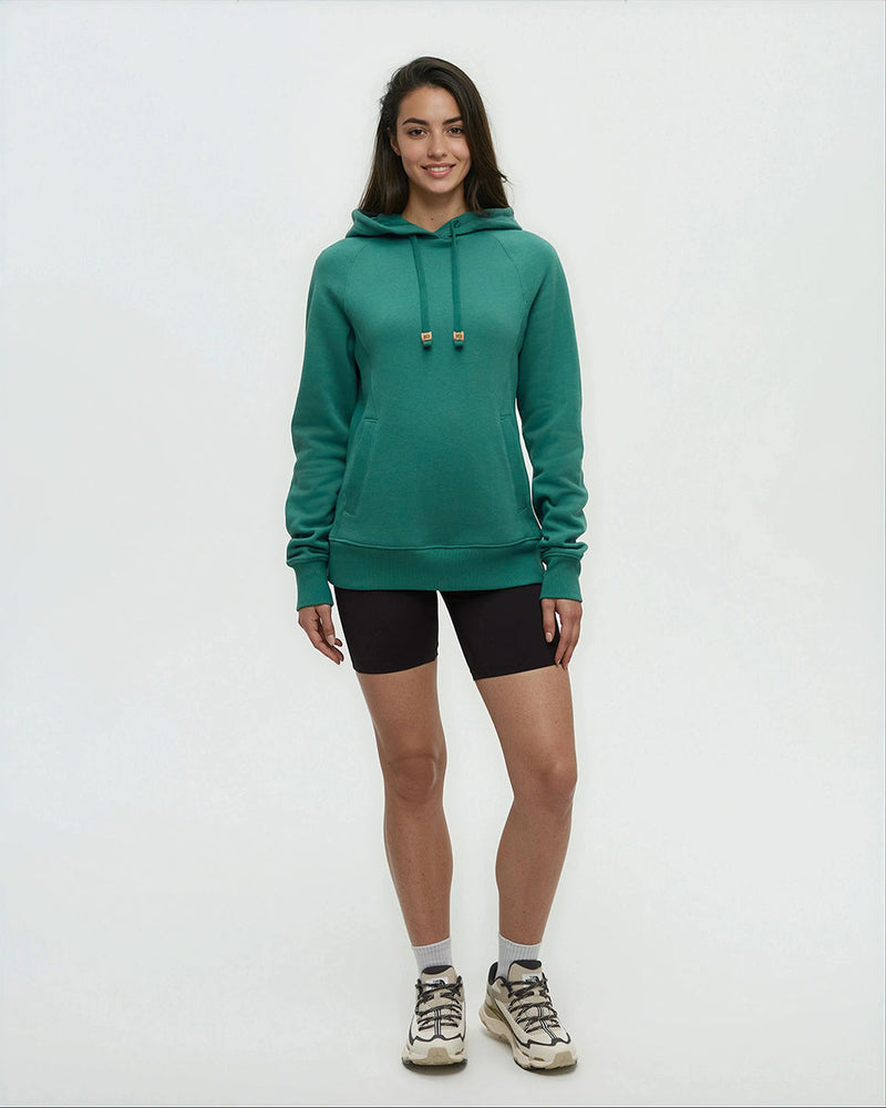 Green-TreeFleece-Rib-Panel-Raglan-Hoodie