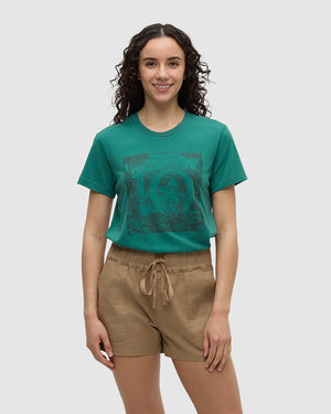 Green-Treeblend-Graphic-Crew-Neck-T-Shirt *Model is 5'9", wearing size S