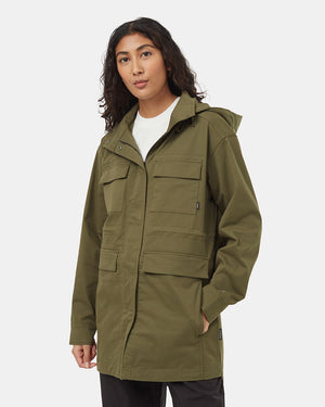 Green-Water-Repellent-Mock-Collar-Zip-Up-Jacket