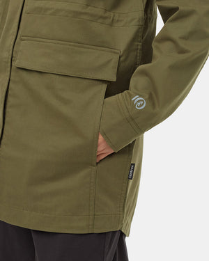 Green-Water-Repellent-Mock-Collar-Zip-Up-Jacket