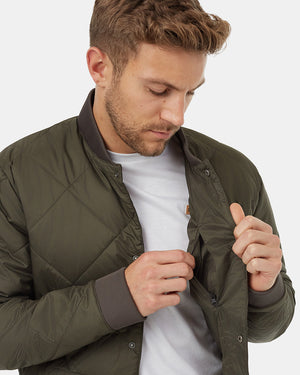 Green-Water-Resistant-Quilted-Bomber-Jacket