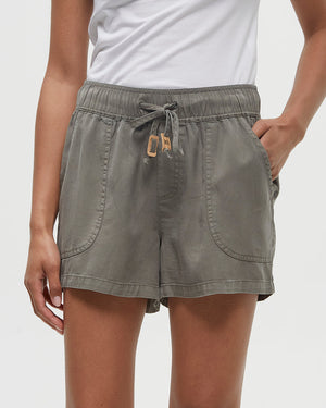 Green-Womens-Casual-Summer-Shorts