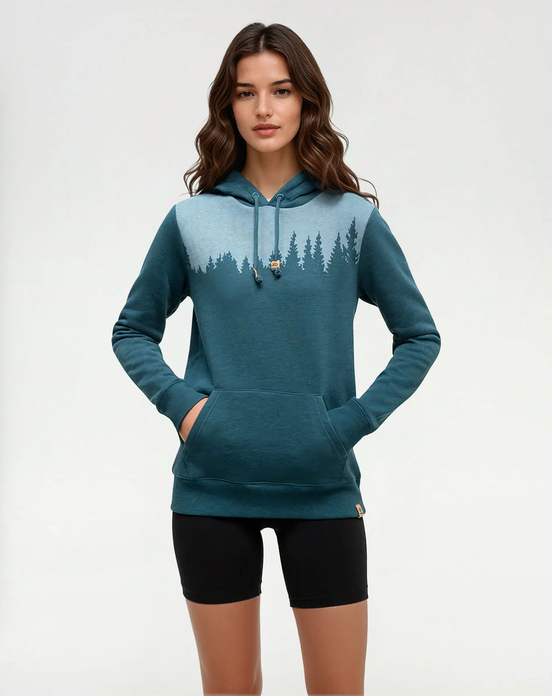Green-Womens-Graphic-Pullover-Hoodie