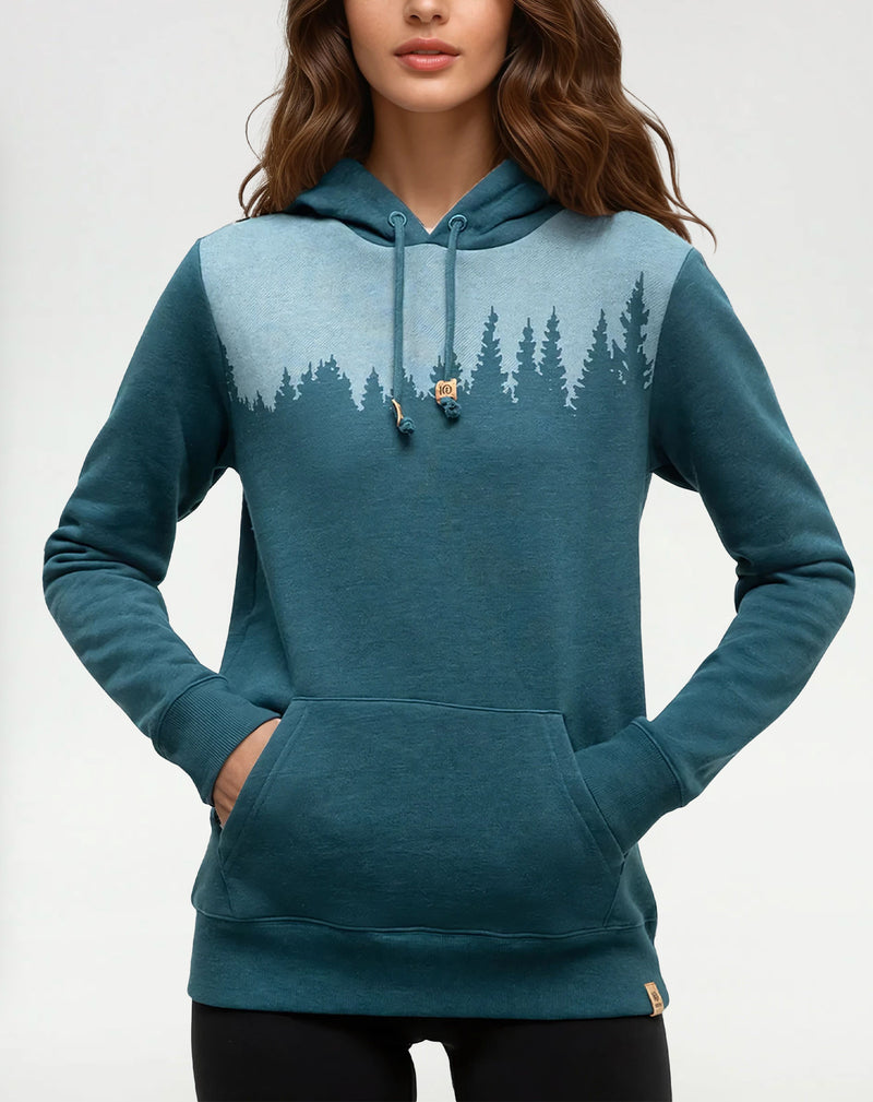 Green-Womens-Graphic-Pullover-Hoodie