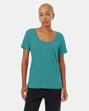 Green-Womens-Hemp-Scoop-Neck-Top