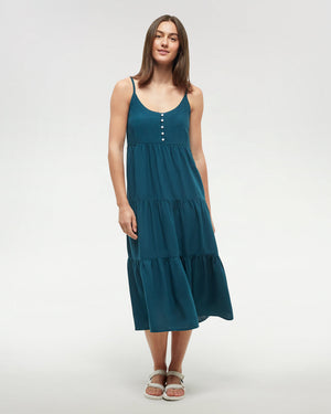 Green-Womens-Hemp-Tiered-Cami-Dress