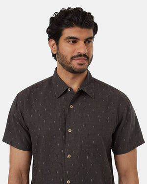 Grey-Hemp-Button-Up-Shortsleeve-Shirt