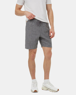 Grey-Mens-Casual-Hemp-Shorts