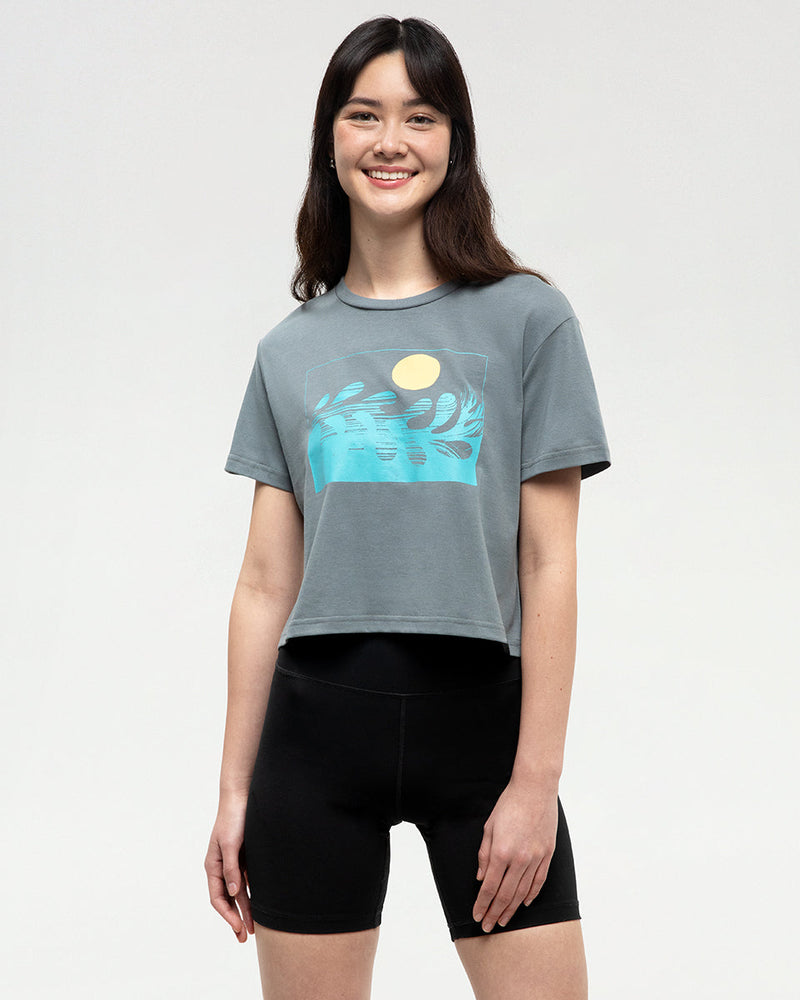 Grey-Relax-Fit-Printed-Graphic-Cropped-T-shirt