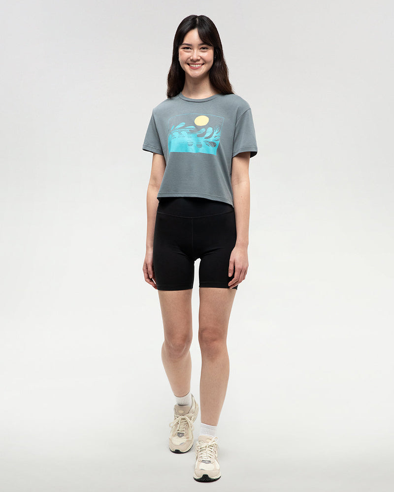 Grey-Relax-Fit-Printed-Graphic-Cropped-T-shirt