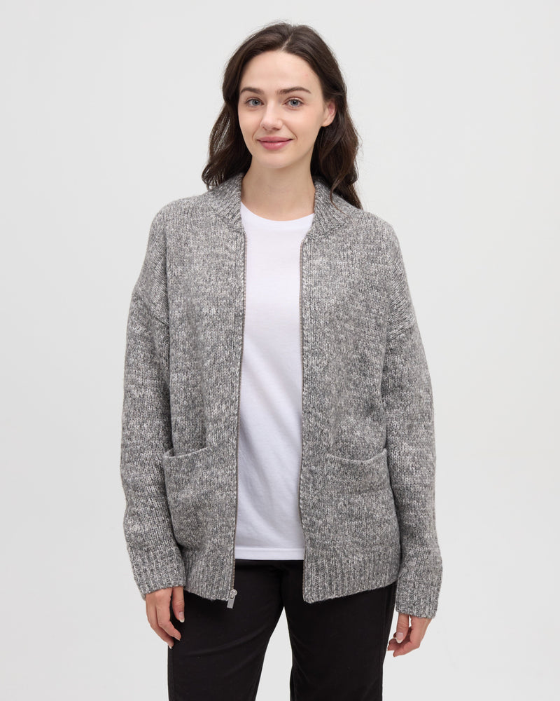 Grey-Women_s-Zip-up-Cardigan
