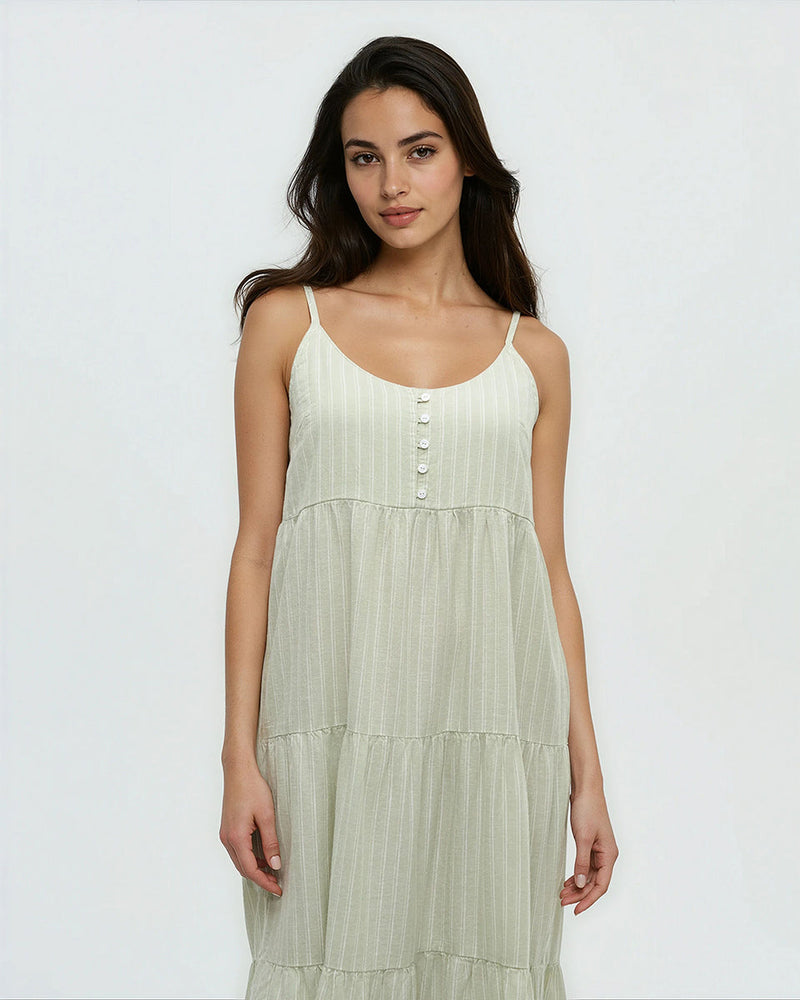 Multi-Hemp-Tiered-Midi-Cami-Dress