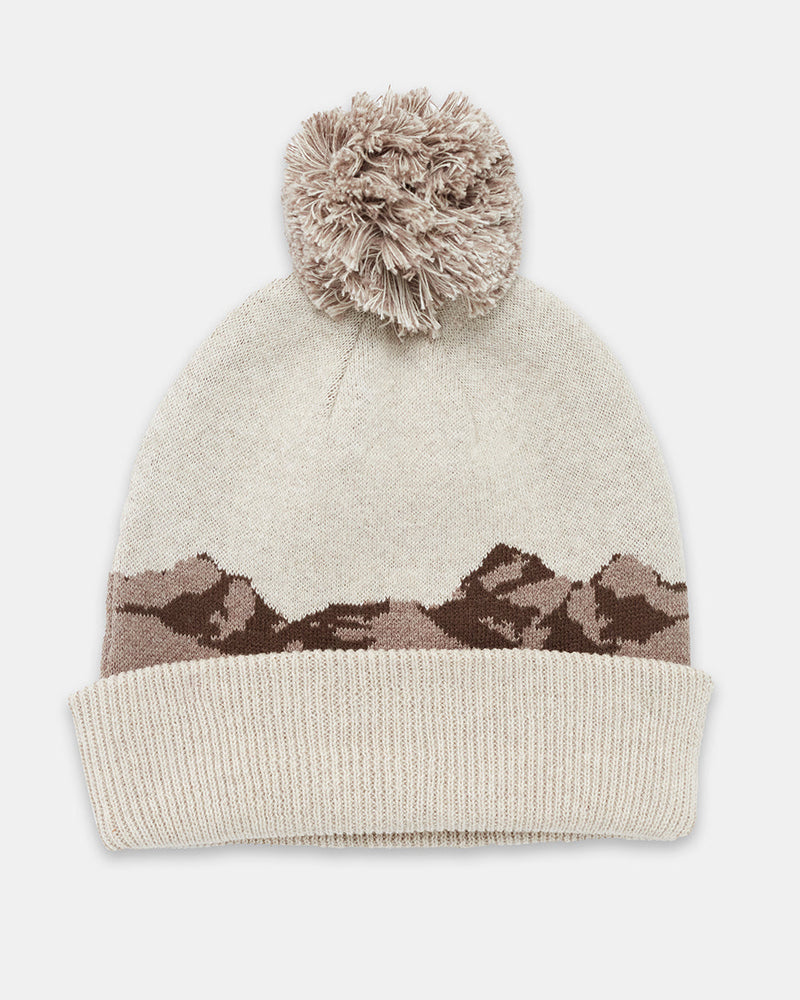 Oatmeal-Brown-Organic-Cotton-Graphic-Pom-Beanie