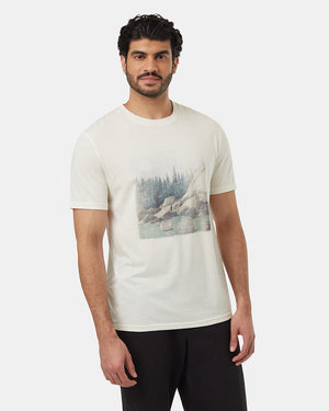 Oatmeal-Crew-Neck-Graphic-Shortsleeve-T-Shirt