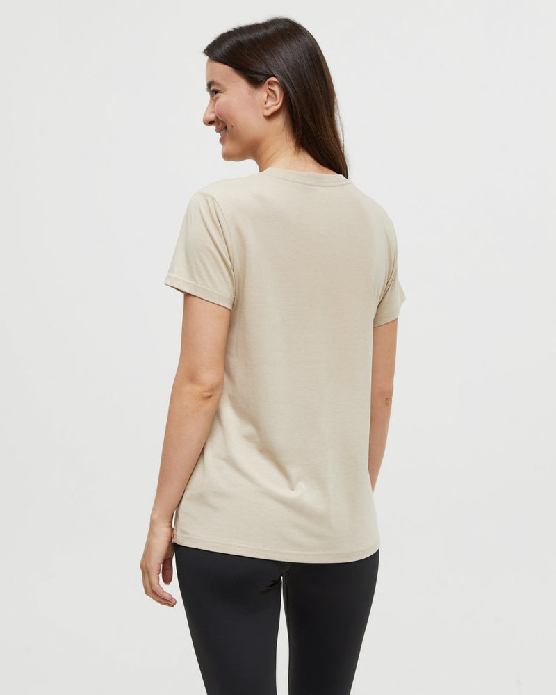 Oatmeal-Crew-Neck-Graphic-Shortsleeve-T-Shirt