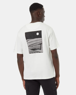 Oatmeal-Crew-Neck-Short-Sleeve-Graphic-T-Shirt