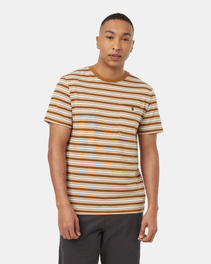 Oatmeal-Crew-Neck-Shortsleeve-Striped-T-Shirt