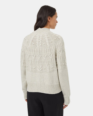 Oatmeal-Eco-Friendly-Mock-Neck-Knit-Sweater