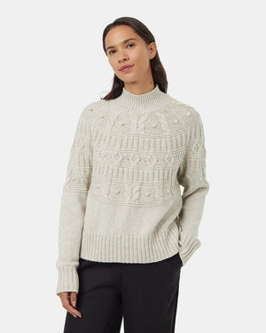 Oatmeal-Eco-Friendly-Mock-Neck-Knit-Sweater