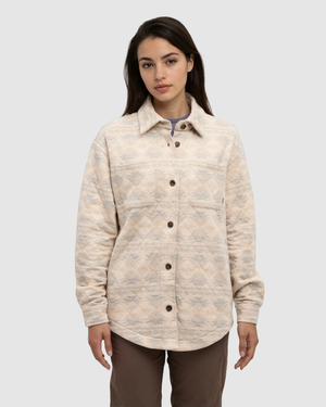 Oatmeal-Quilted-Shacket *Model is 5'8", wearing size S
