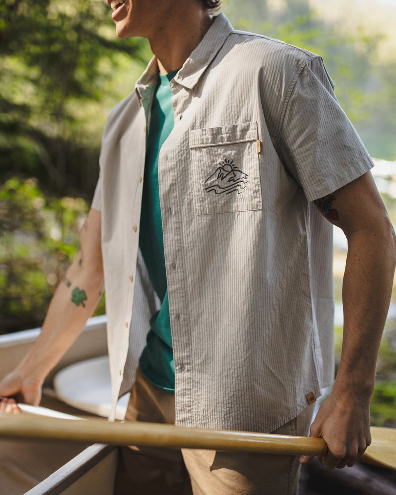 Oatmeal-Shortsleeve-Button-Up-Pocket-Shirt