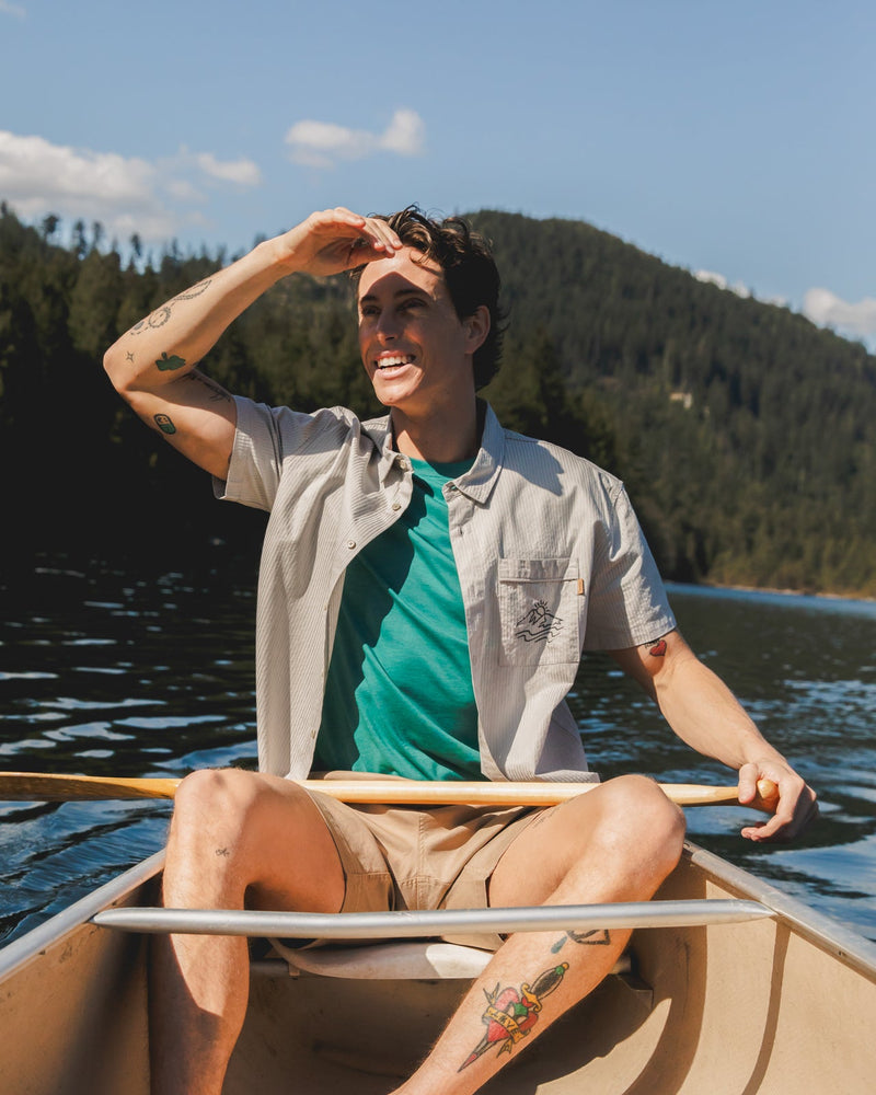 Oatmeal-Shortsleeve-Button-Up-Pocket-Shirt