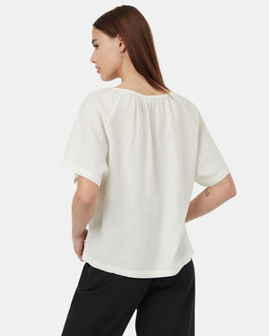 Oatmeal-V-Neck-Oversized-Raglan-Sleeve-Shirt