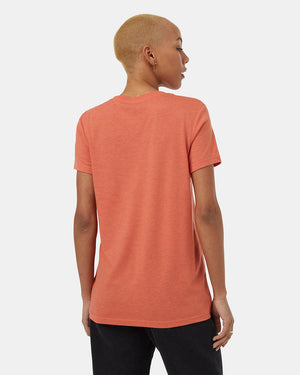 Orange-Recycled-Polyester-Crew-Neck-T-Shirt