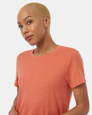 Orange-Recycled-Polyester-Crew-Neck-T-Shirt