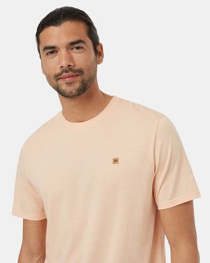 Orange-Recycled-Polyester-Crew-Neck-Tee