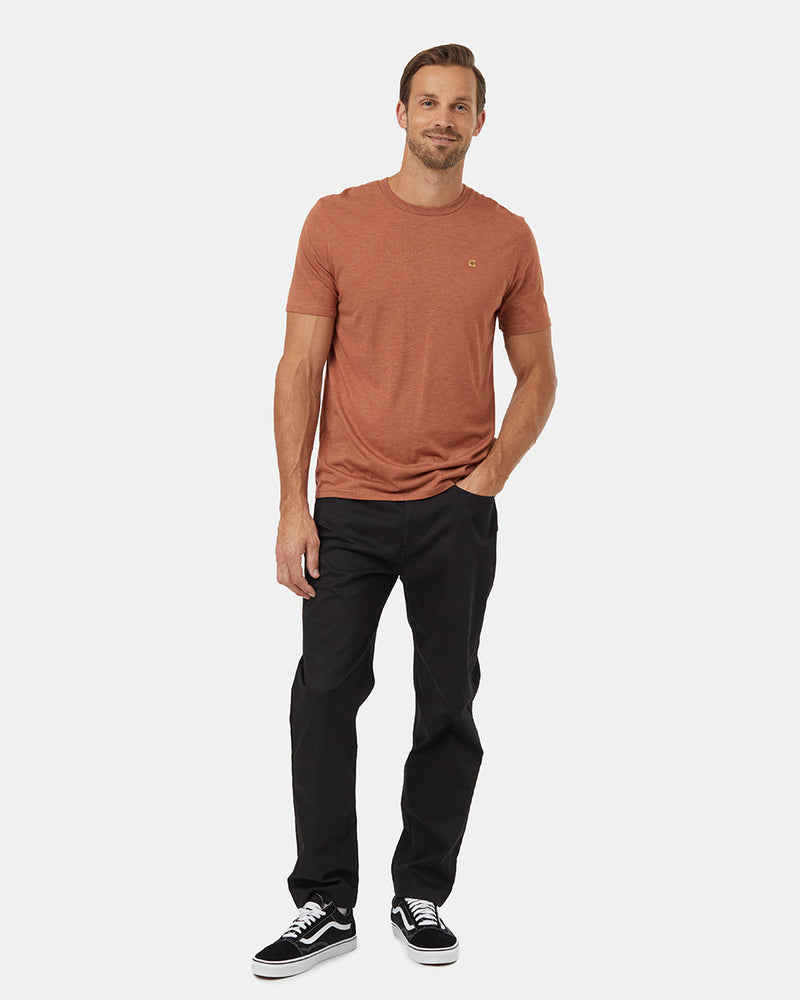 Orange-Recycled-Polyester-Crew-Neck-Tee