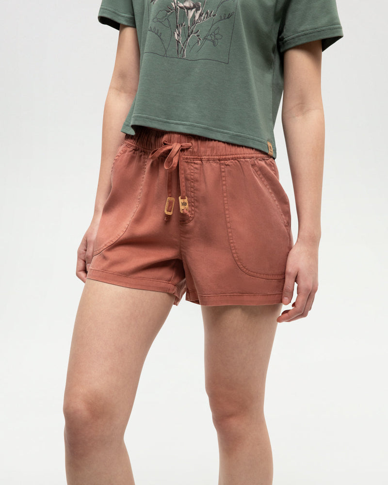 Orange-Womens-Casual-Summer-Shorts