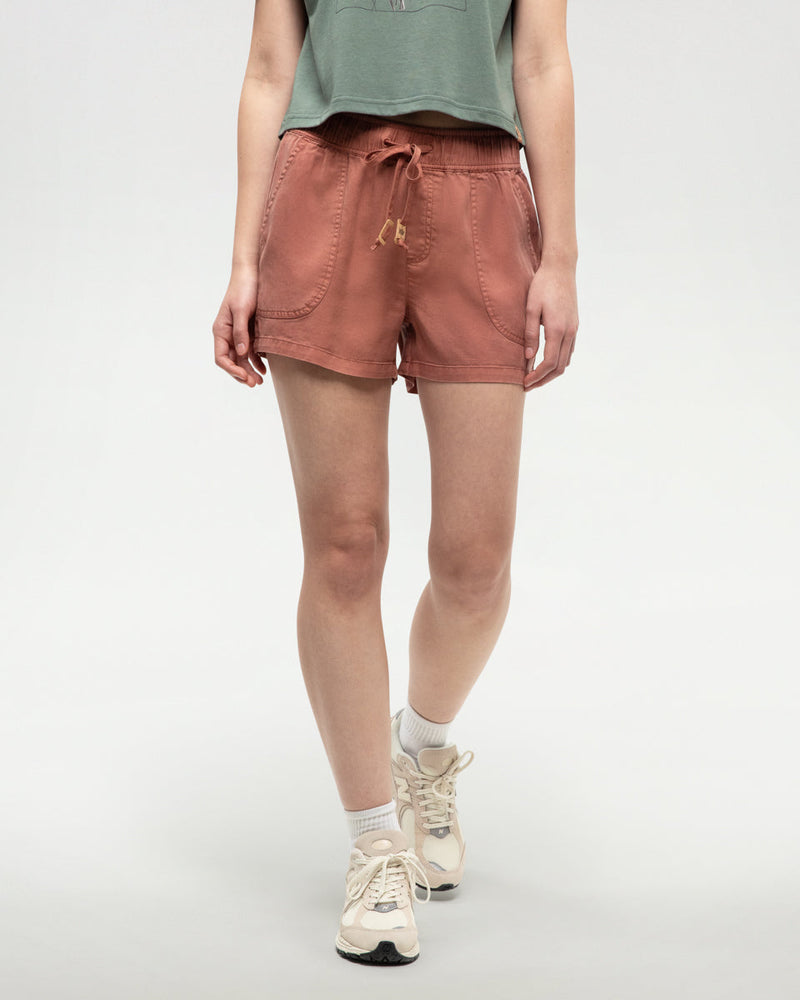 Orange-Womens-Casual-Summer-Shorts