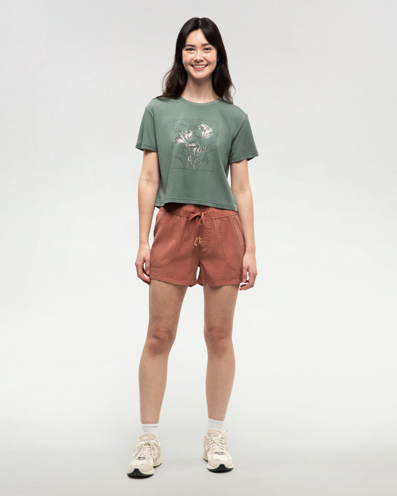 Orange-Womens-Casual-Summer-Shorts