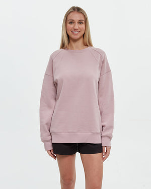 Pink-Crew-Neck-Oversized-Fit-Sweatshirt