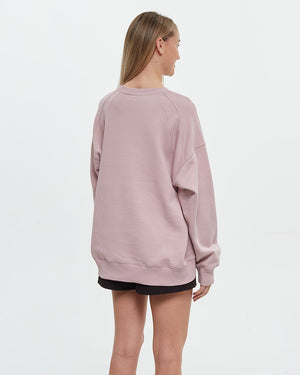 Pink-Crew-Neck-Oversized-Fit-Sweatshirt