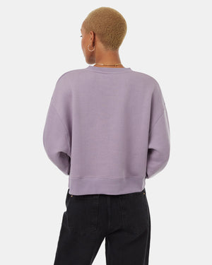 Purple-Organic-Cotton-Crew-Neck-Oversized-Cropped-Sweatshirt