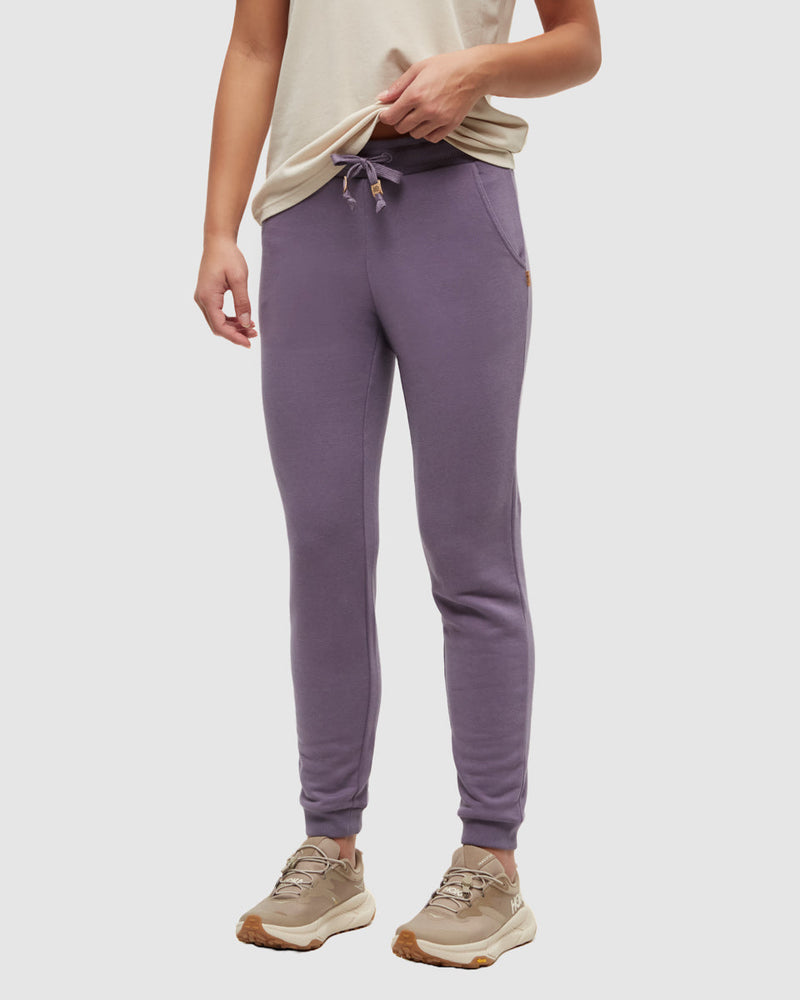 Purple-Regular-Fit-Elastic-Waist-Jogger