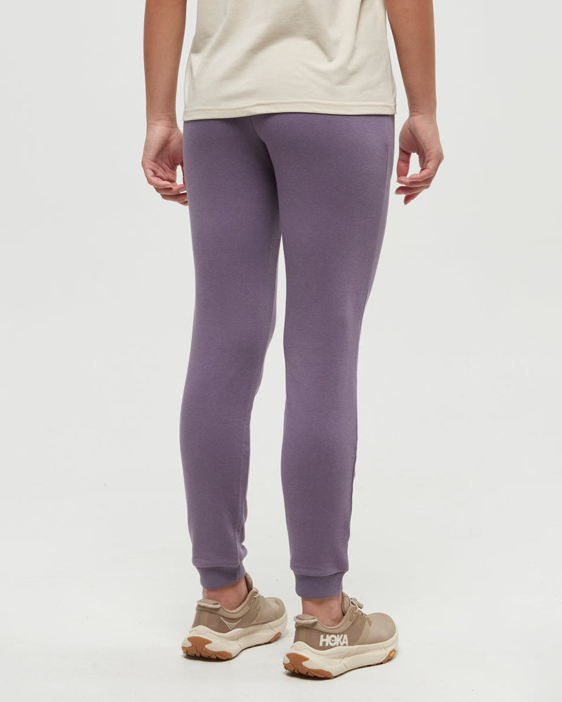Purple-Regular-Fit-Elastic-Waist-Jogger