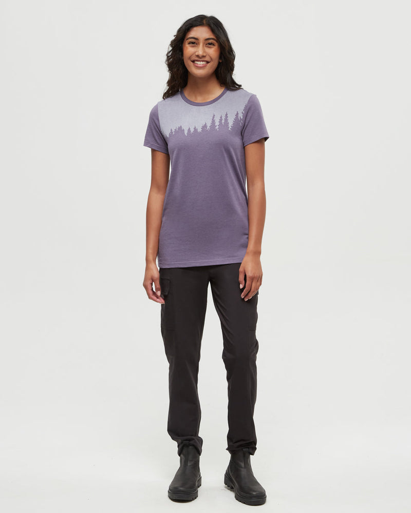 Purple-Screen-Printed-Graphic-T-Shirt
