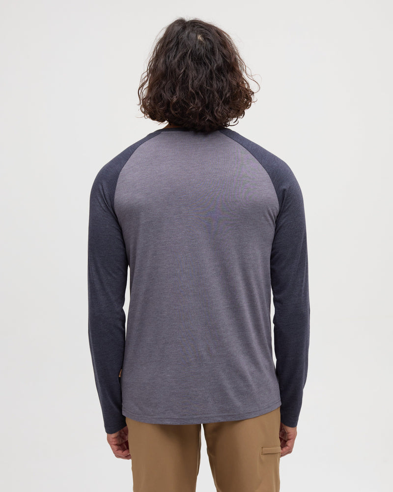Purple-TreeBlend-Classic-Henley-Longsleeve