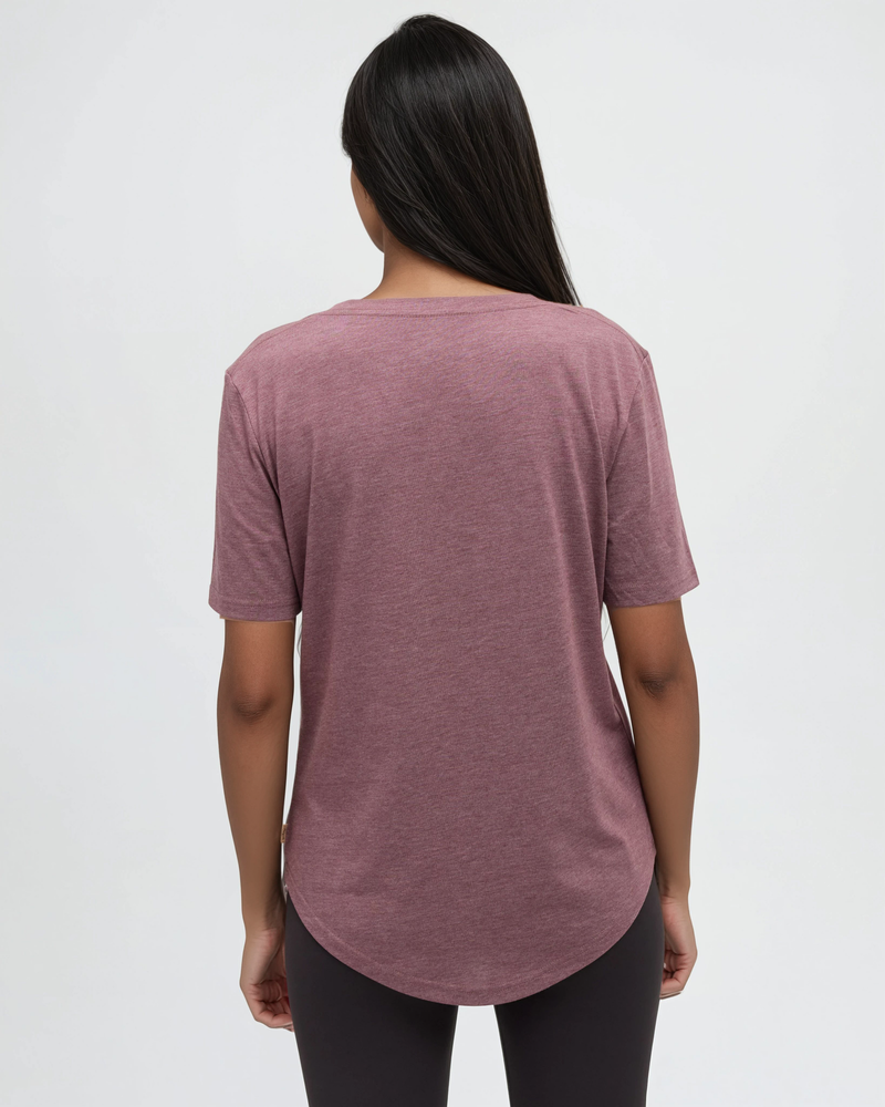 Purple-TreeBlend-V-Neck-T-Shirt