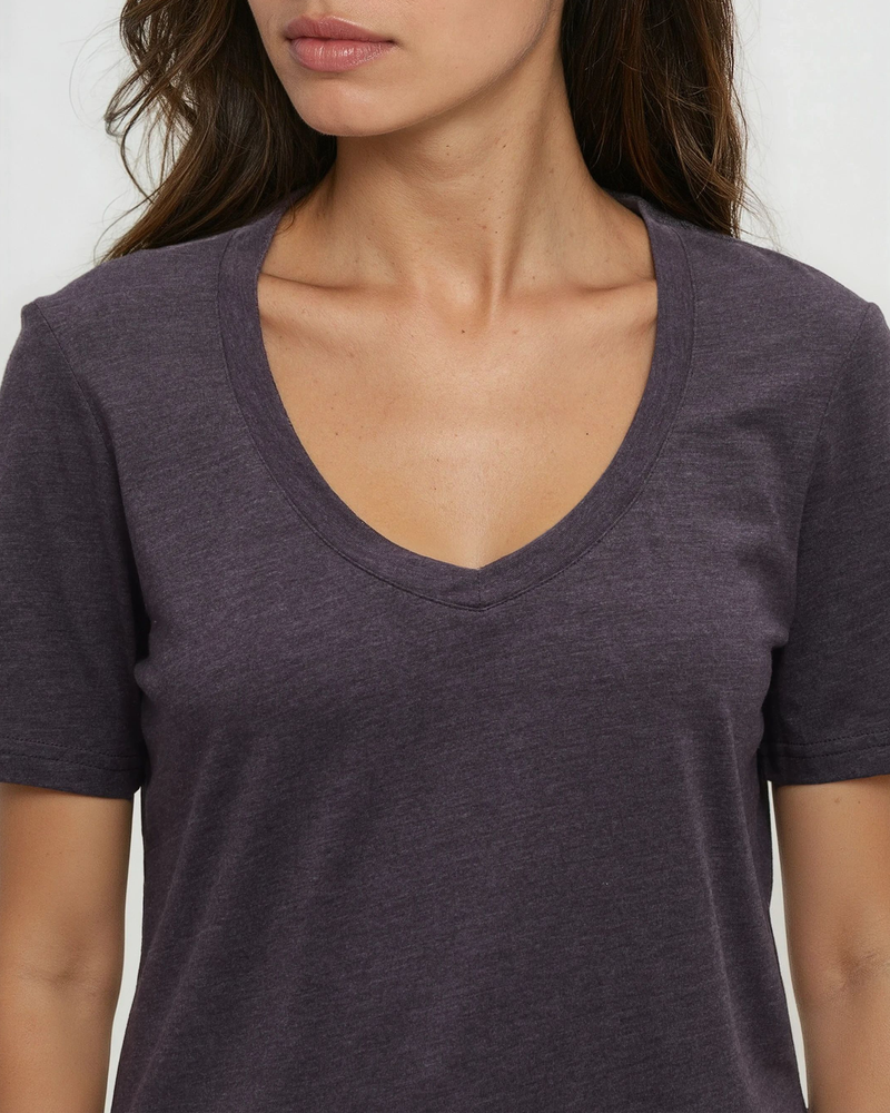 Purple-TreeBlend-V-Neck-T-Shirt