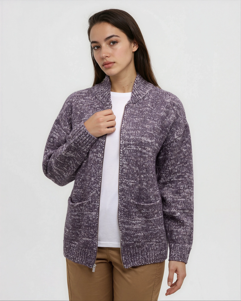 Purple-Women_s-Zip-up-Cardigan