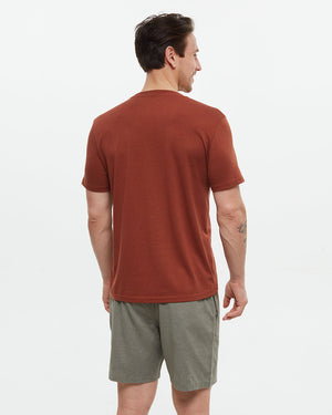 Red-Crew-Neck-Graphic-Shortsleeve-T-Shirt