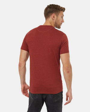 Red-Crew-Neck-Short-Sleeve-Graphic-T-Shirt