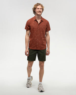 Red-Hemp-Button-Up-Shortsleeve-Shirt