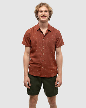 Red-Hemp-Button-Up-Shortsleeve-Shirt